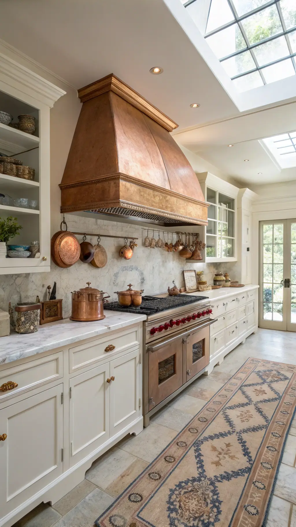 Styled French kitchen vignette