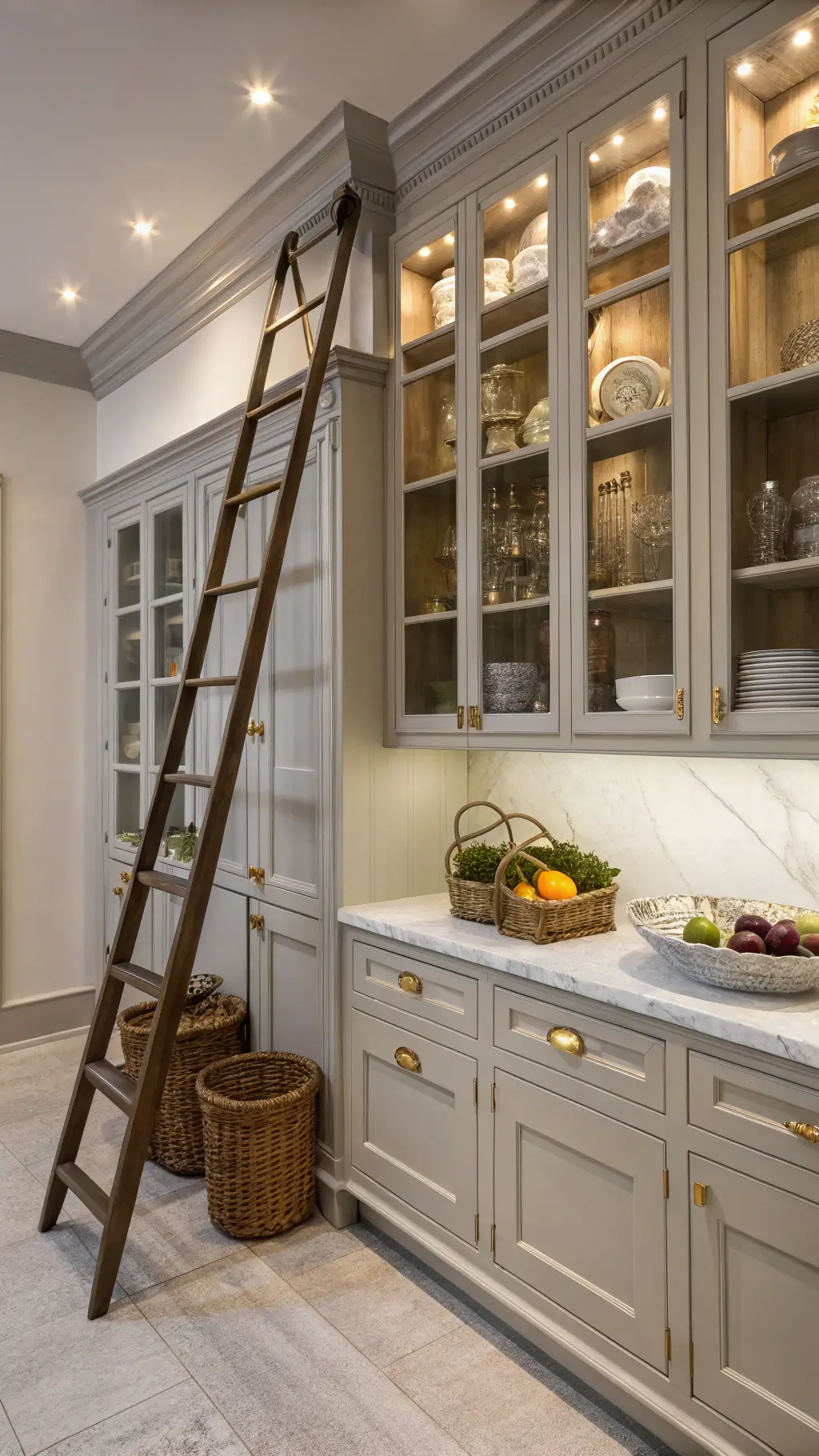 Photograph of French kitchen with natural light