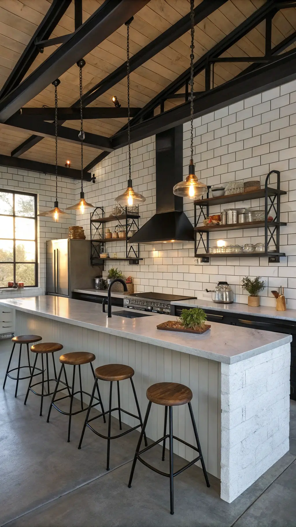 Black and White Kitchen Contrast