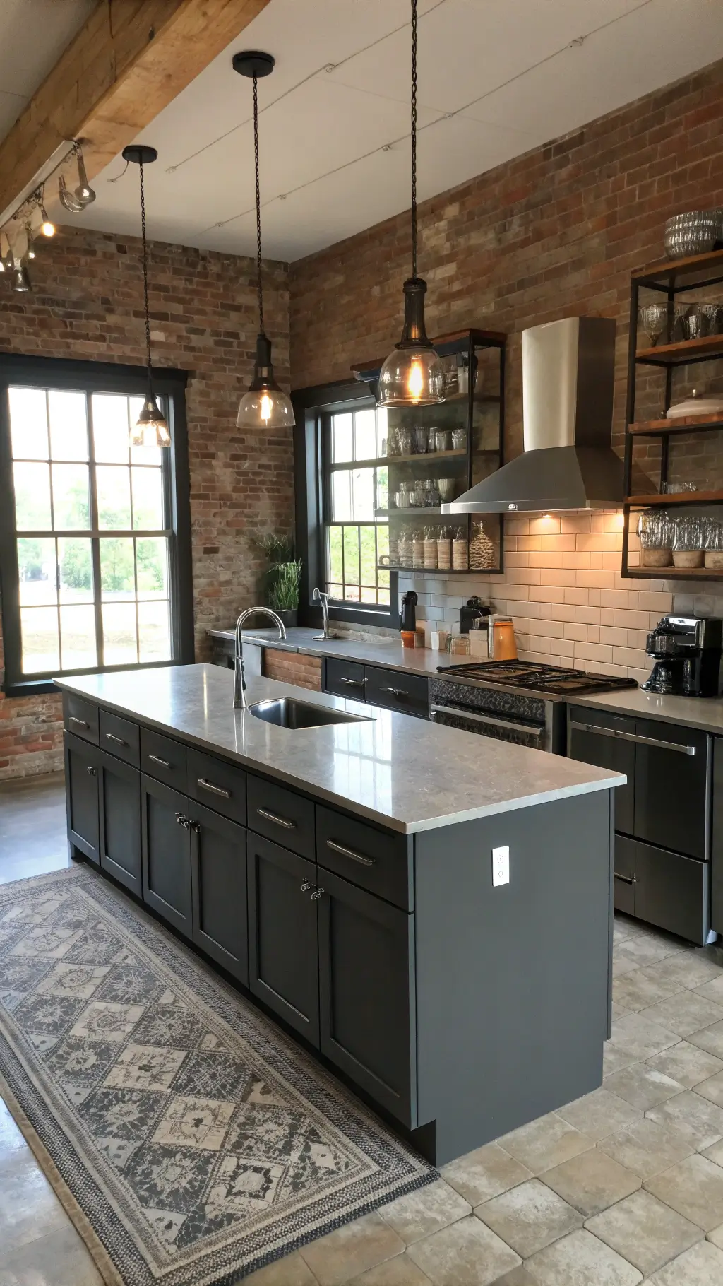 Industrial kitchen with <a href=