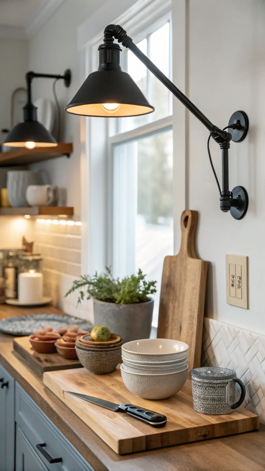 Farmhouse kitchen lighting placement ideas