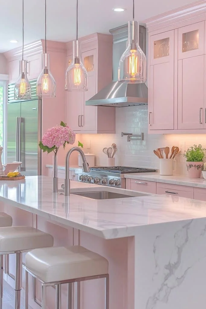 Playful Pink Kitchen Accents
