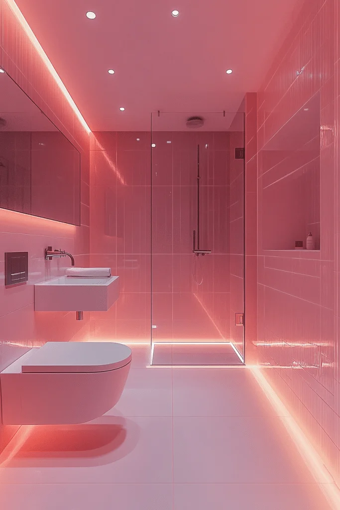 Tranquil Pink Bathroom Designs