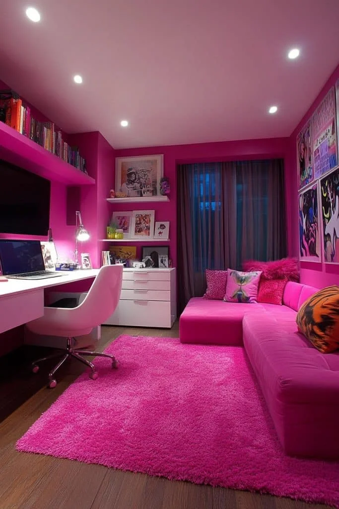 Trendy Pink Teen Bedrooms