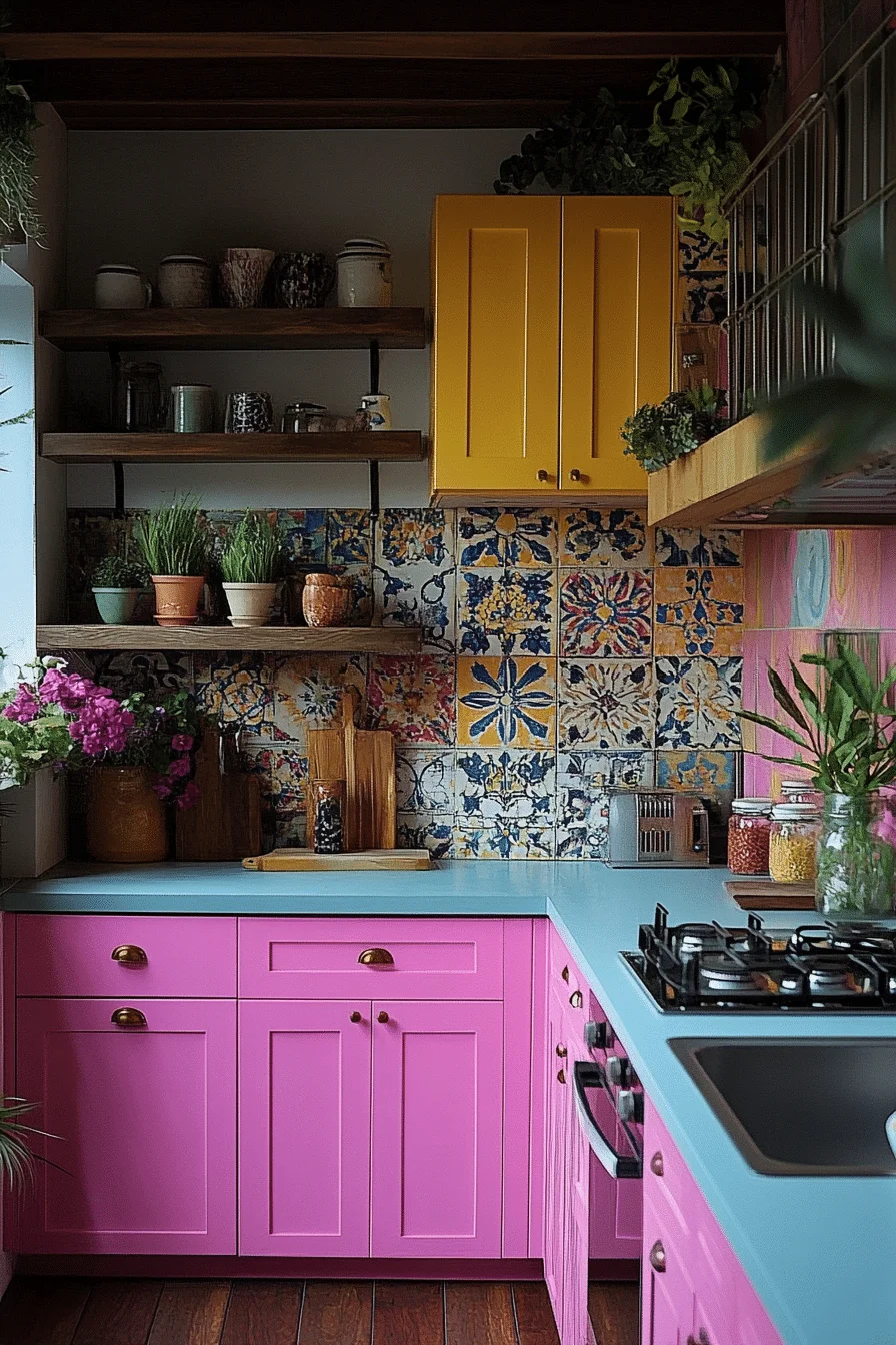 Bold Colorful Kitchen Revamp