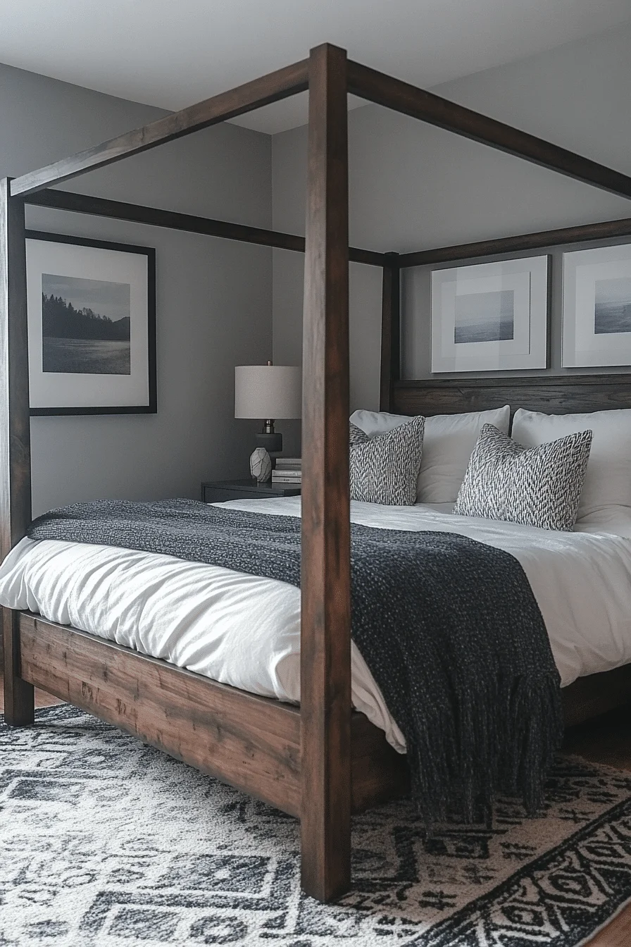 Geometric Canopy Bed