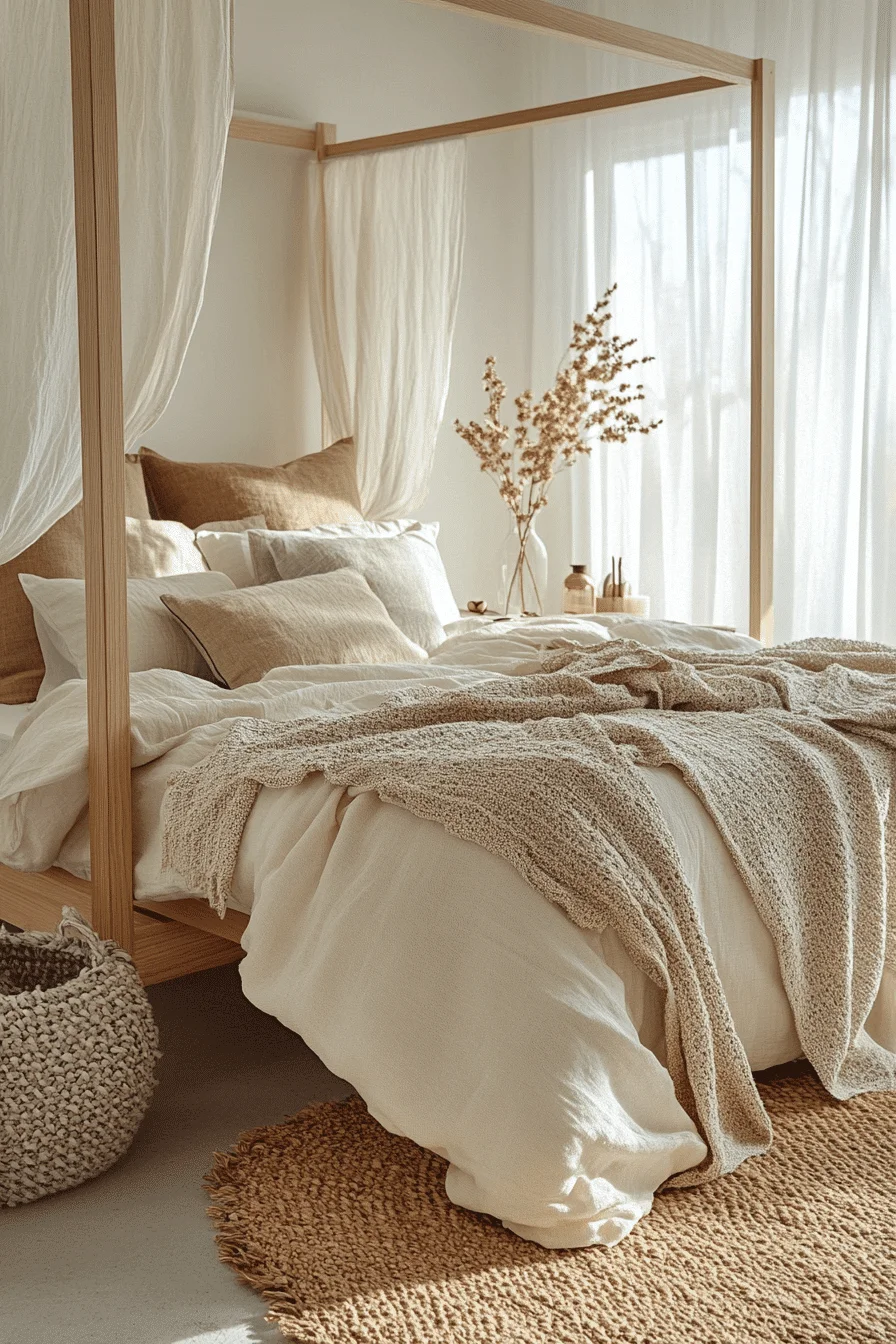 Scandinavian Style Canopy Bed