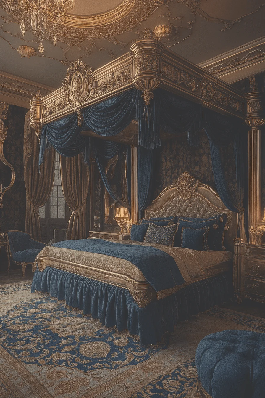 Golden Luxe Canopy Bed
