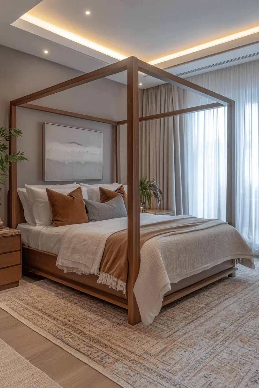 Architectural Canopy Bed Frame