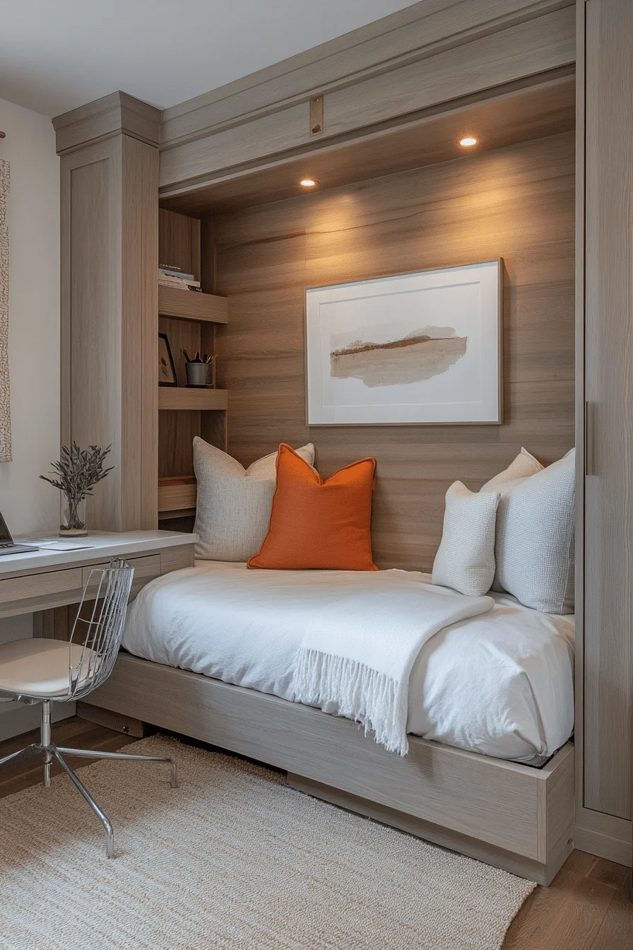 Space-Saving Wall Bed for Guest Rooms