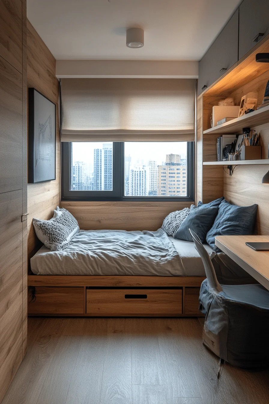 Minimal Footprint Small Guest Room