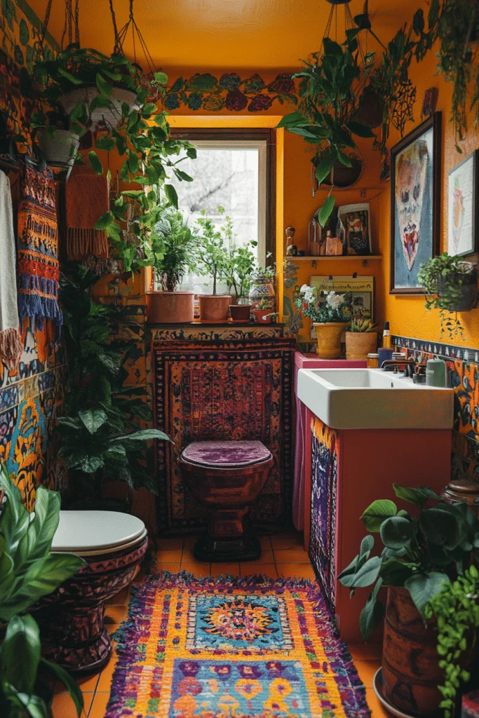 Bohemian Vibes for Tiny Bathrooms
