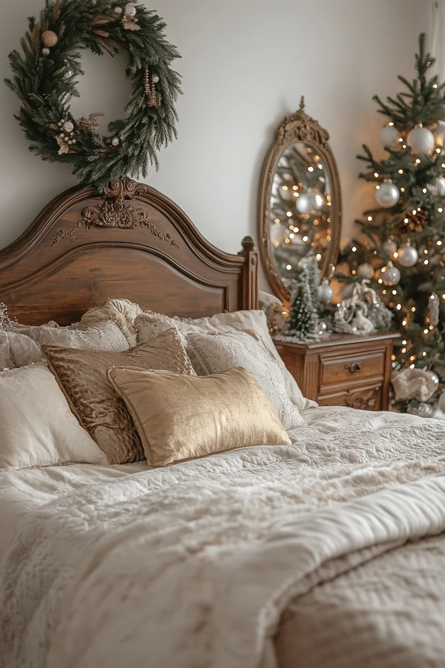 Luxurious Vintage Christmas Bedroom