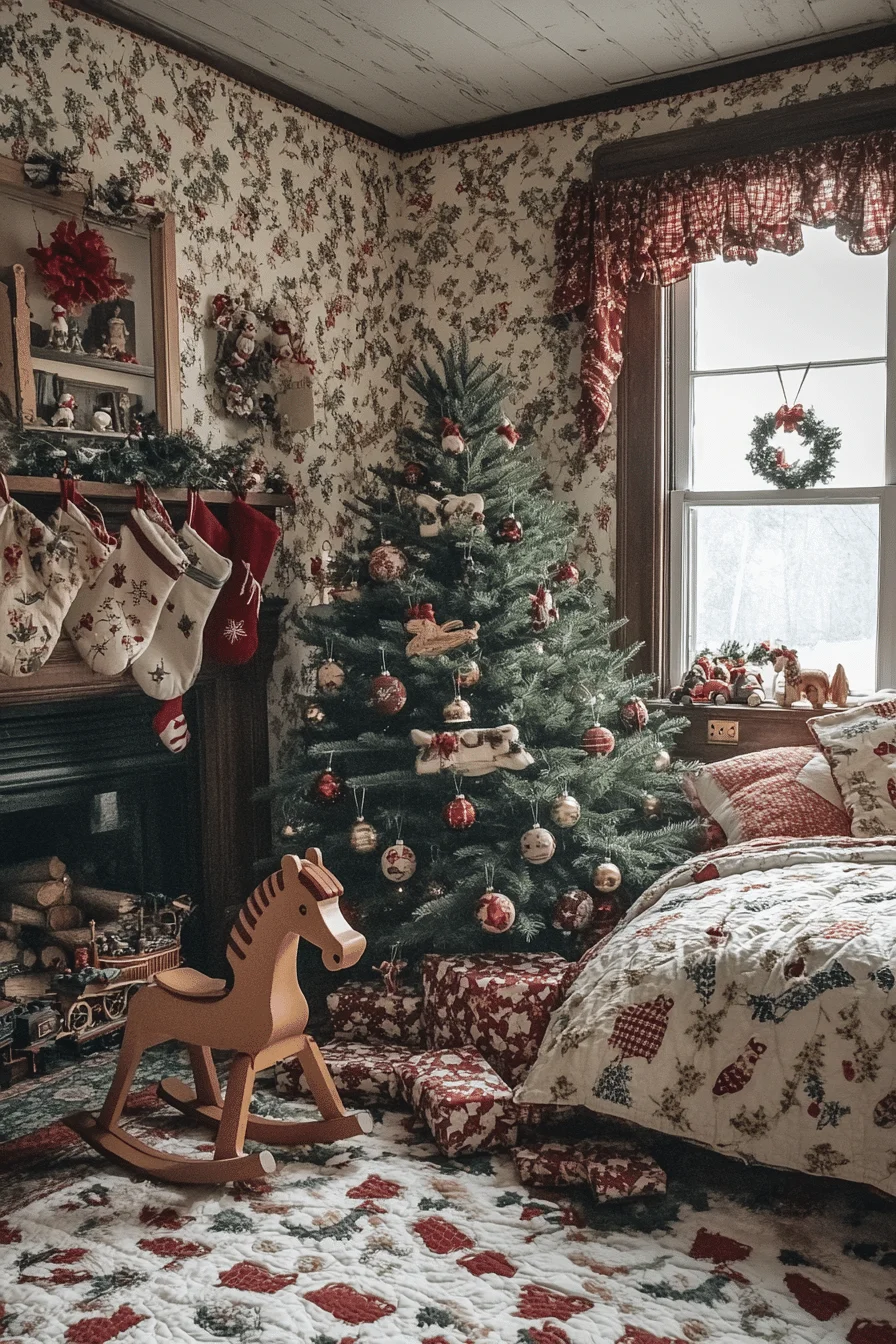 Vintage Christmas Kids Room