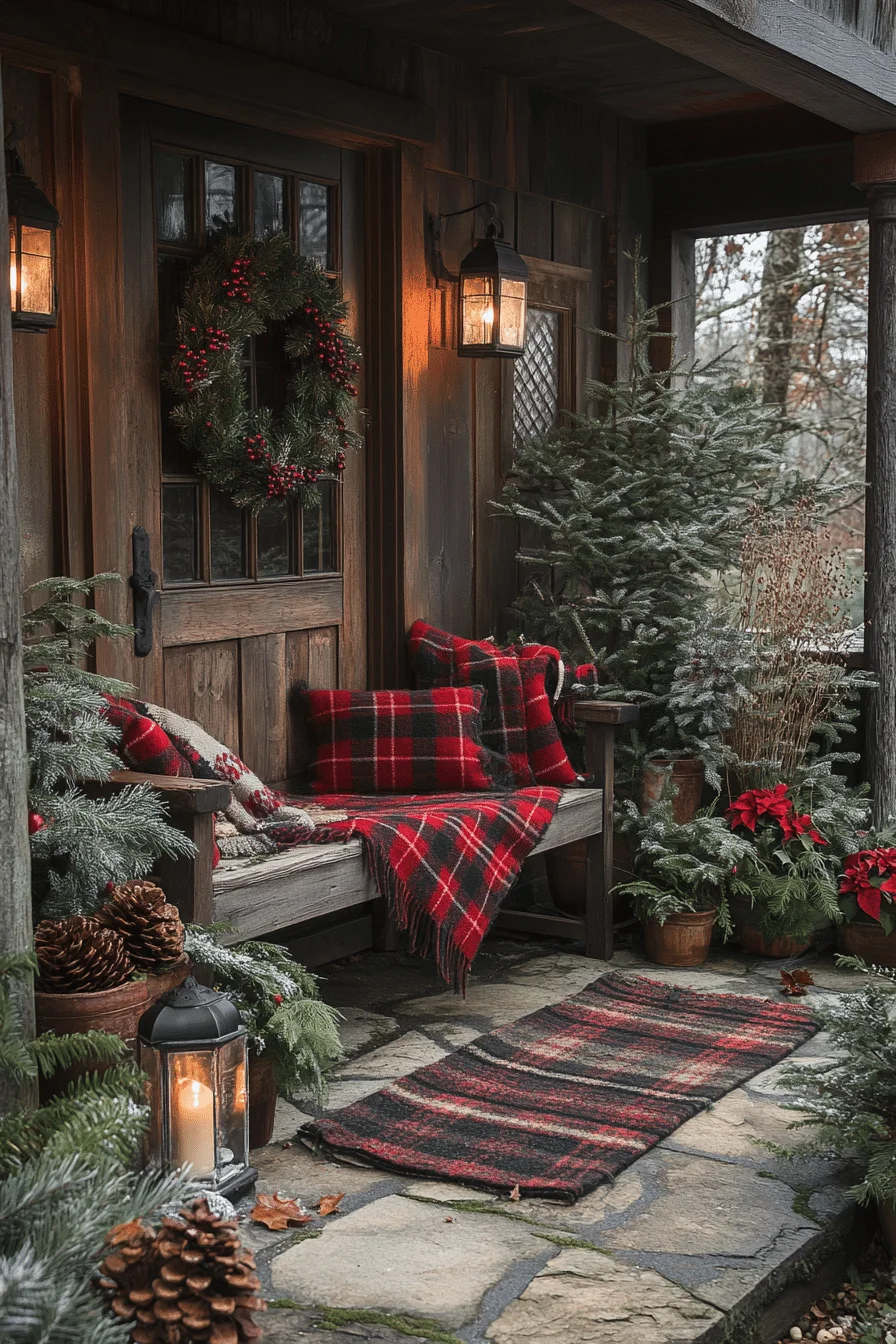 Rustic Christmas Porch