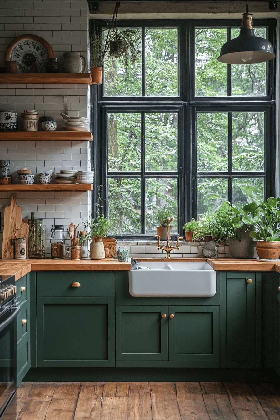 Vibrant Heritage Colors Mid Century Modern Kitchen