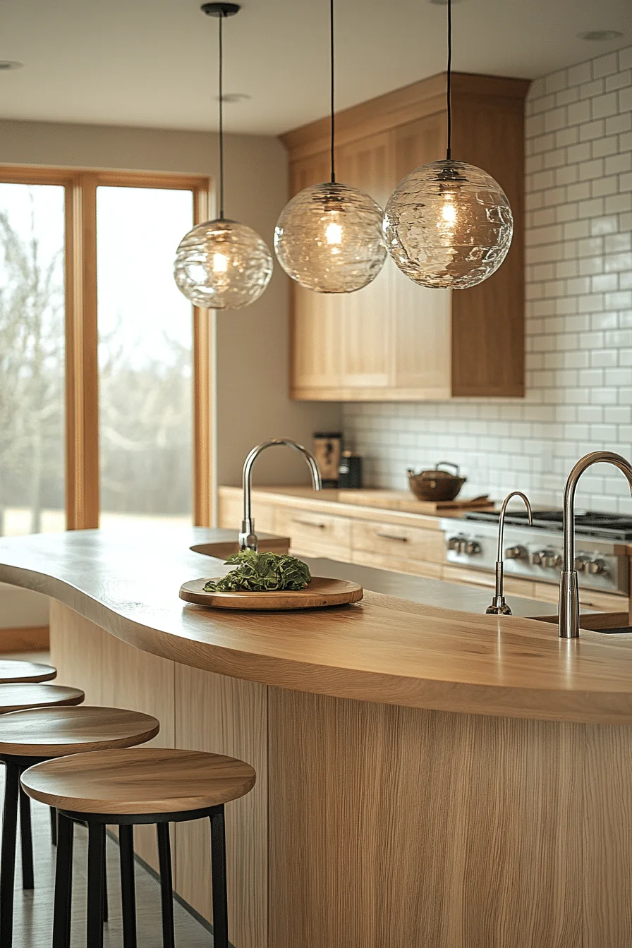Soft Curves and Organic Flows Mid Century Modern Kitchen