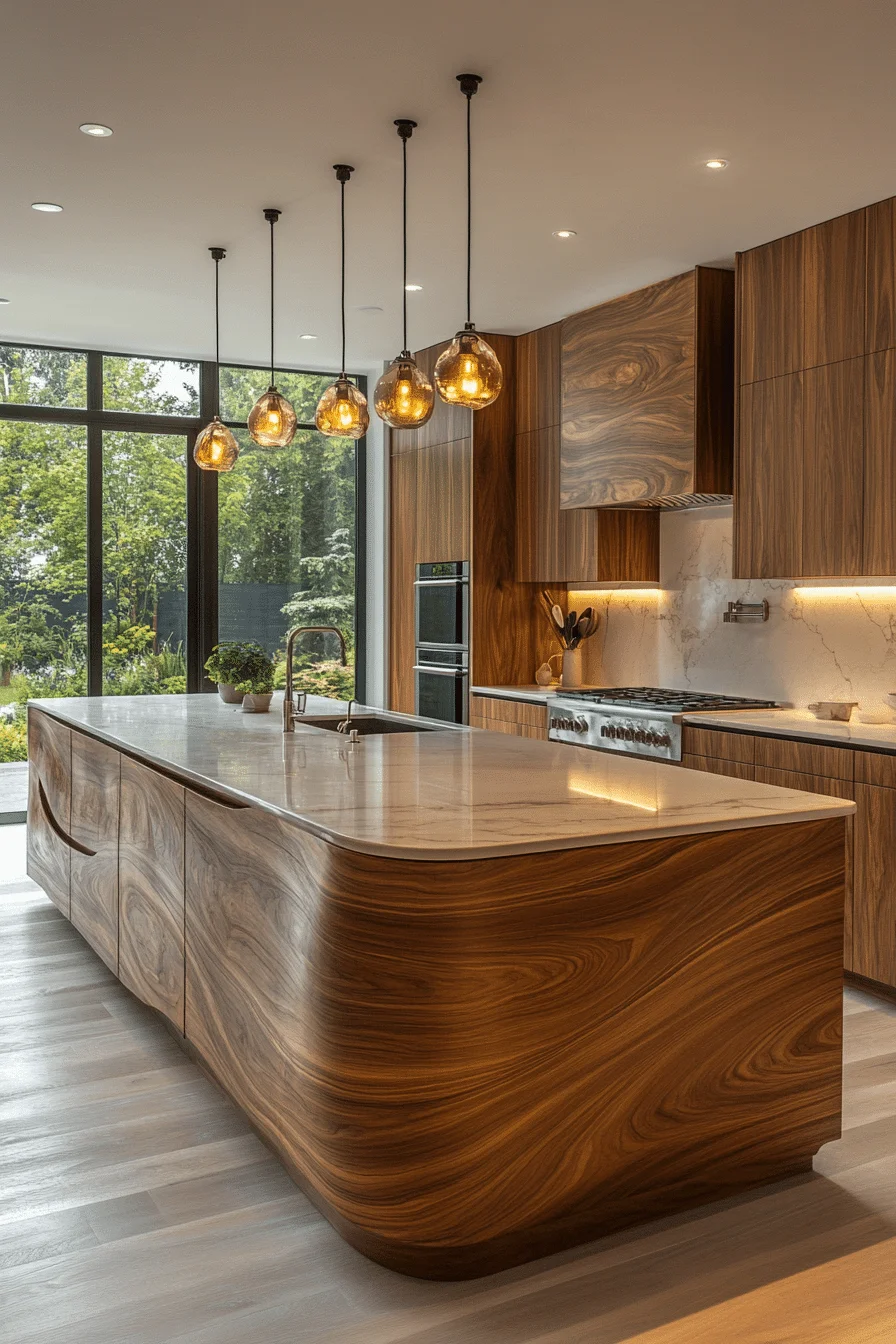 Woodgrain Rhythm Mid Century Modern Kitchen