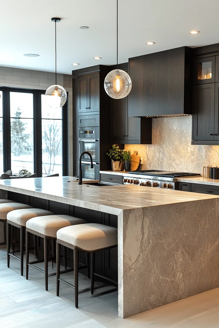 Stylish Island Centerpiece Mid Century Modern Kitchen