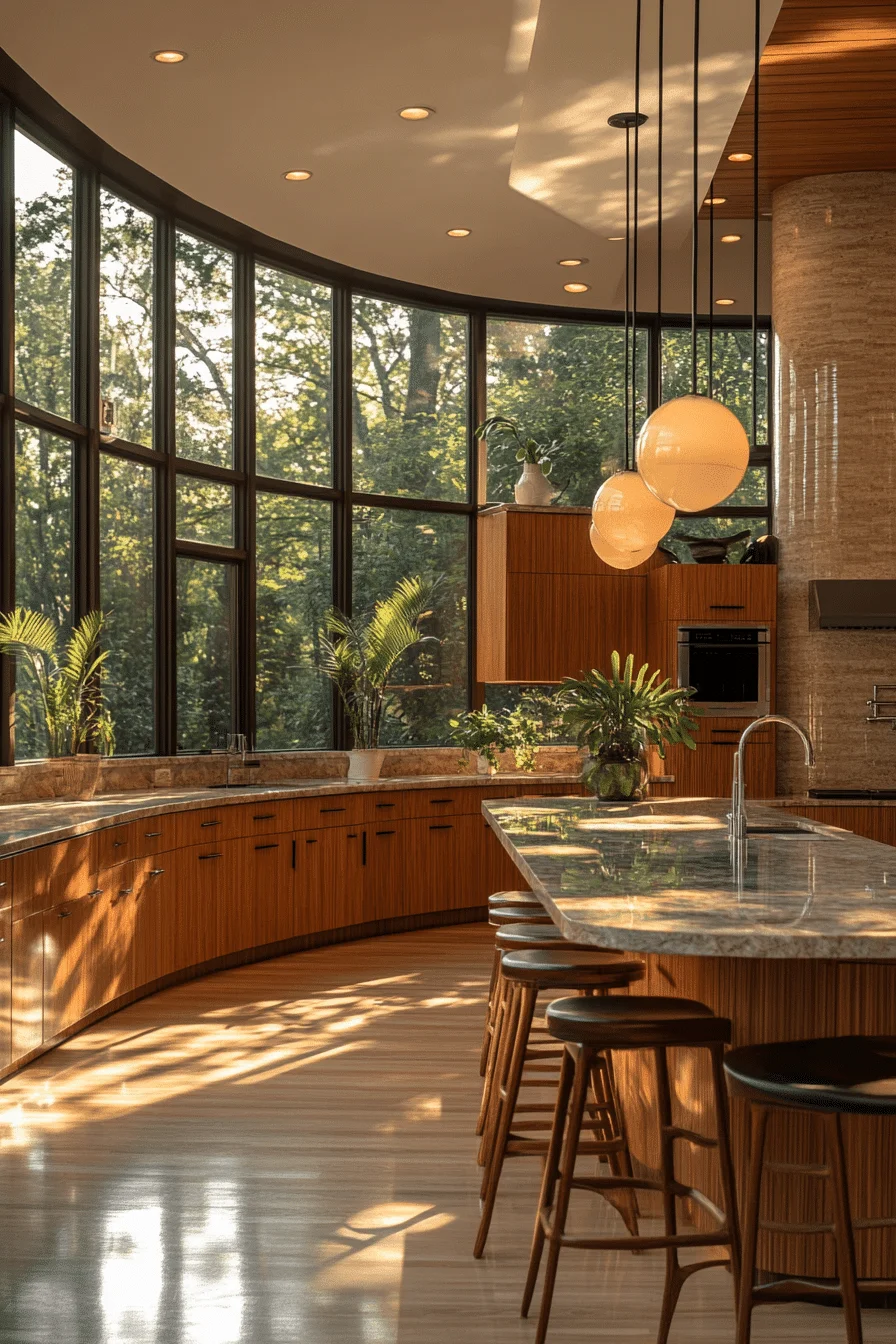 Earthy Natural Harmony Mid Century Modern Kitchen