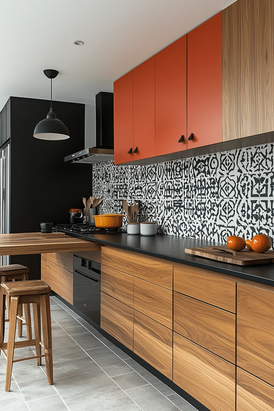 Bauhaus Geometric Influence Mid Century Modern Kitchen