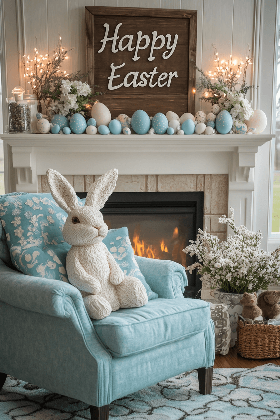Easter Mantel Decor Easter Mantel Decor