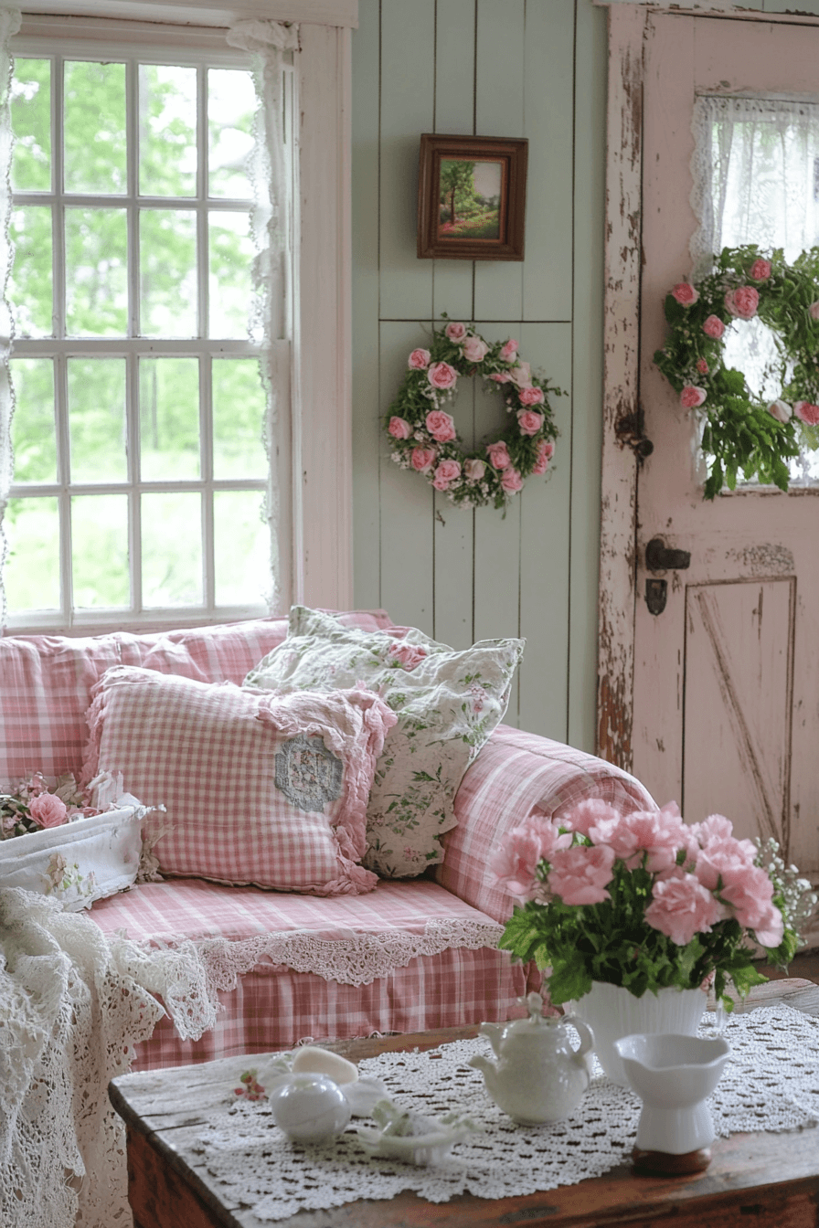 Gingham and Lace Easter Decor Gingham and Lace Easter Decor