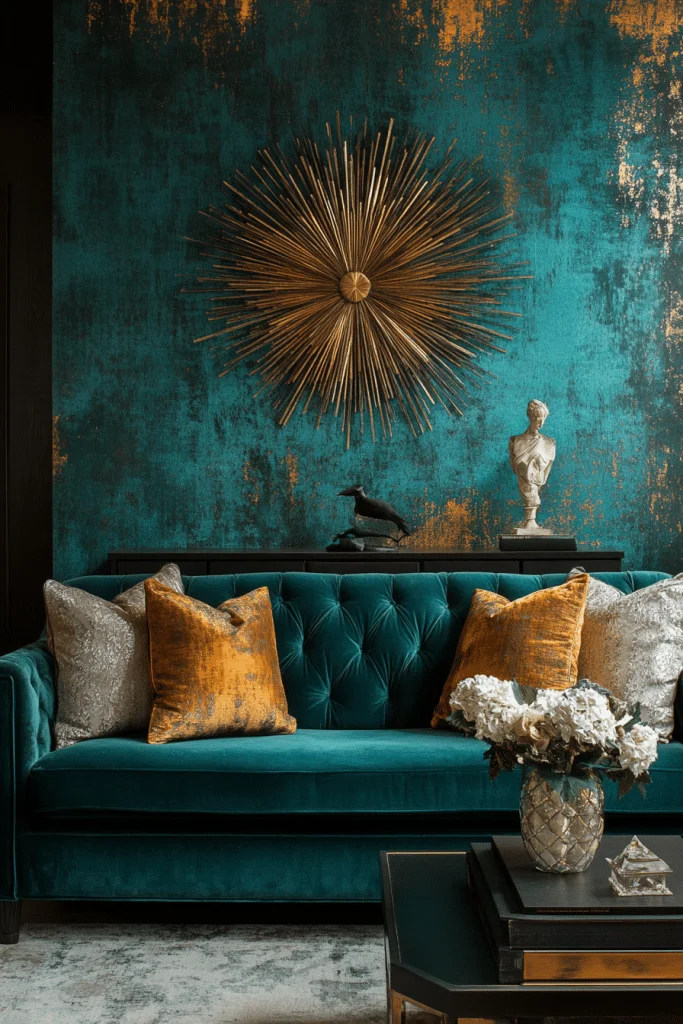 19 Dark Teal Bedroom Ideas for a Modern and Moody Vibe 16 Metropolitan Teal Retreat