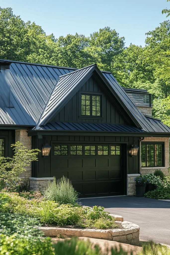 Durable Steel Roof for Modern Farmhouse Garage