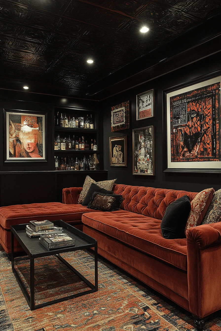 Eclectic Basement Living Room Eclectic Basement Living Room