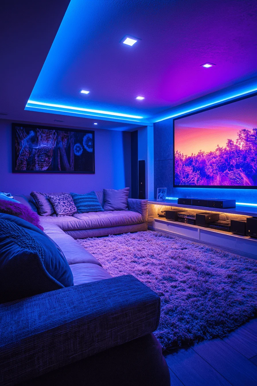 Tech-Friendly Basement Living Room Tech-Friendly Basement Living Room
