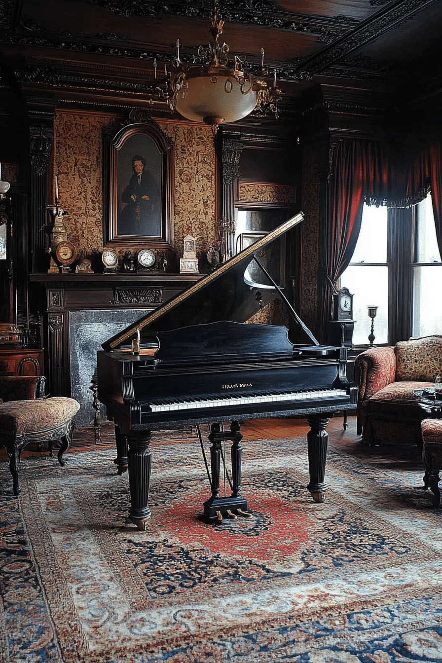 Luxurious Textures and Fabrics in Western Gothic Vintage Design