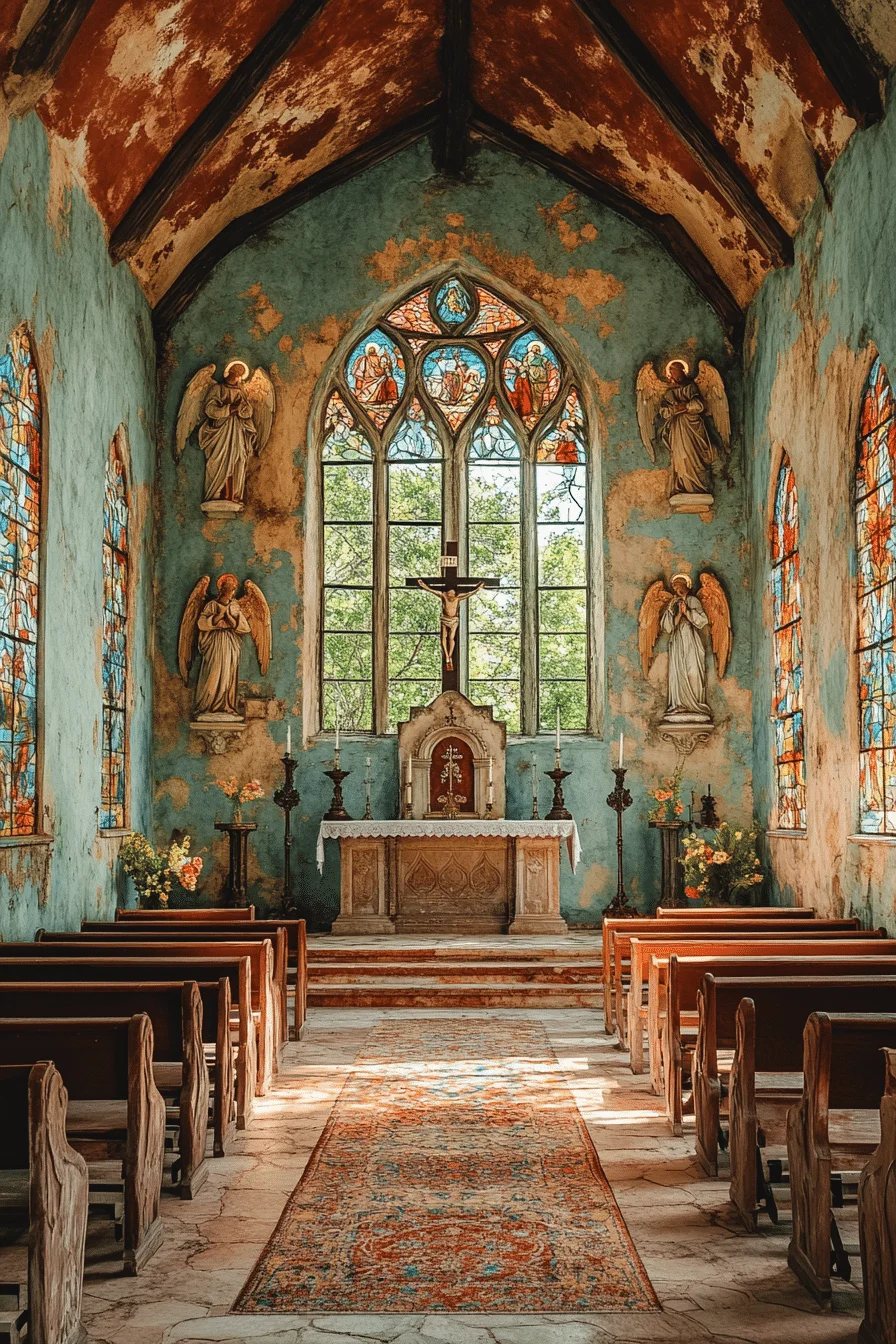 Historic Artistry and Textures in Western Gothic Vintage Design