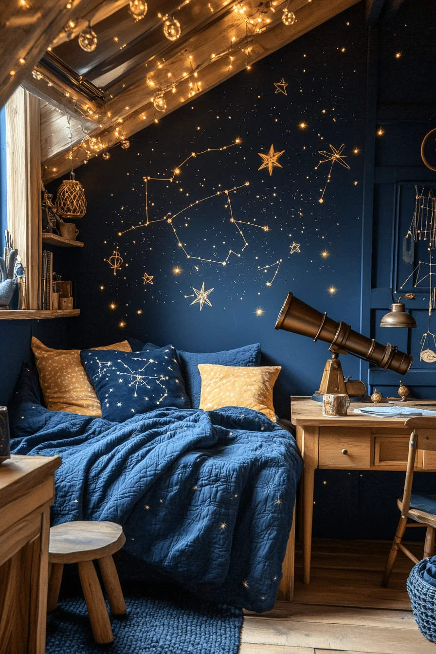 Boho Witchy Bedroom Ideas - Astrological Zodiac Corner