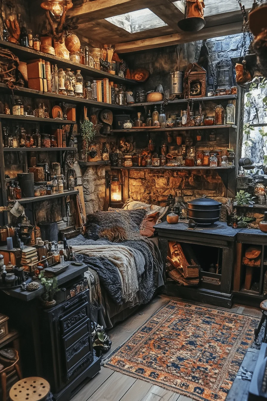 Boho Witchy Bedroom Ideas - Herbal Apothecary