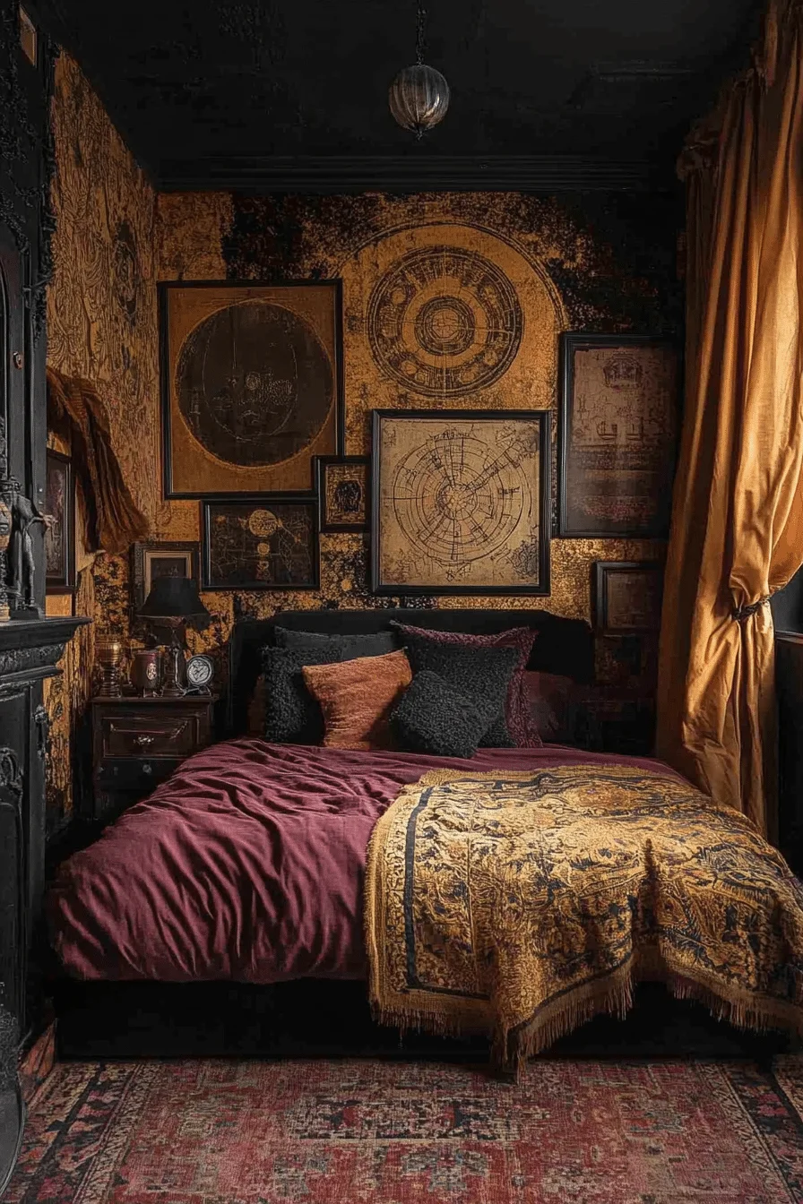 Boho Witchy Bedroom Ideas - Mystery and Shadow Sanctum