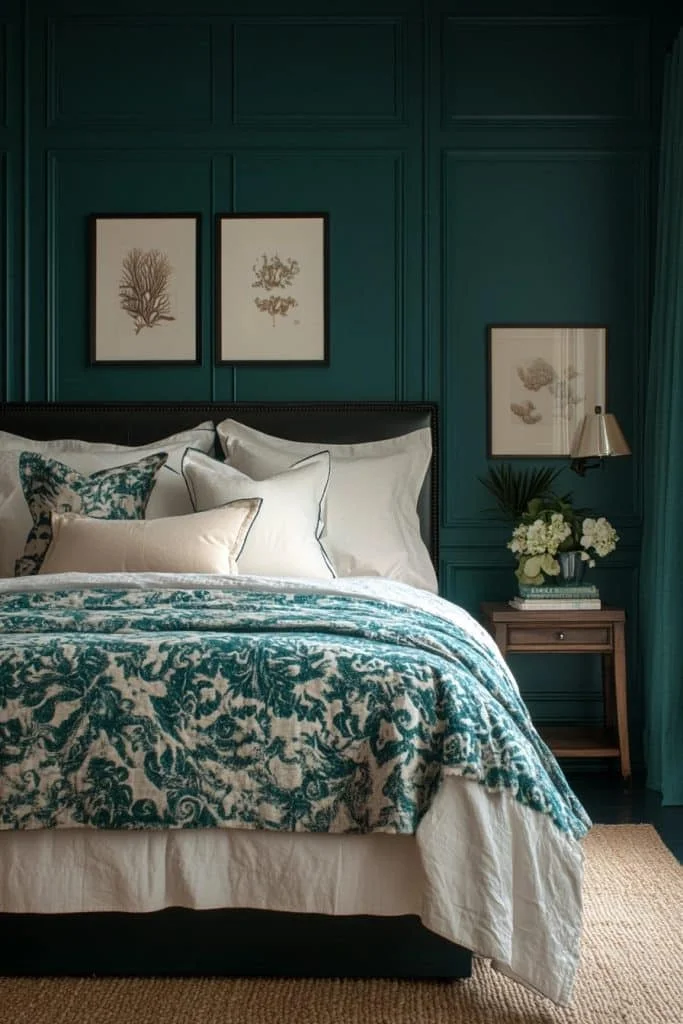 19 Dark Teal Bedroom Ideas for a Modern and Moody Vibe 5 Coastal Teal Sanctuary