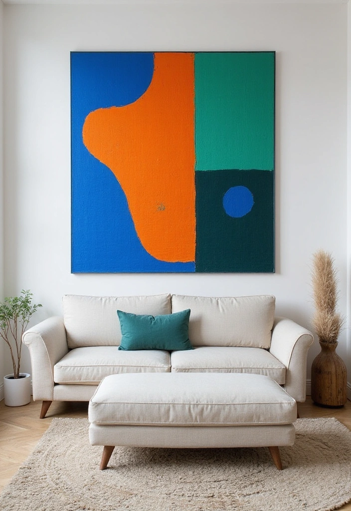 Vibrant Color Block Fabric Art