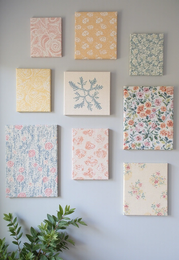 Fabric-Wrapped Canvas Art