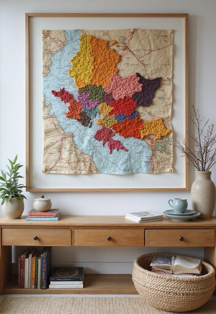 Artistic Fabric Map Displays