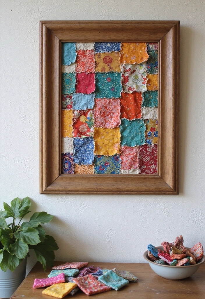 Eco-Friendly Upcycled Fabric Art