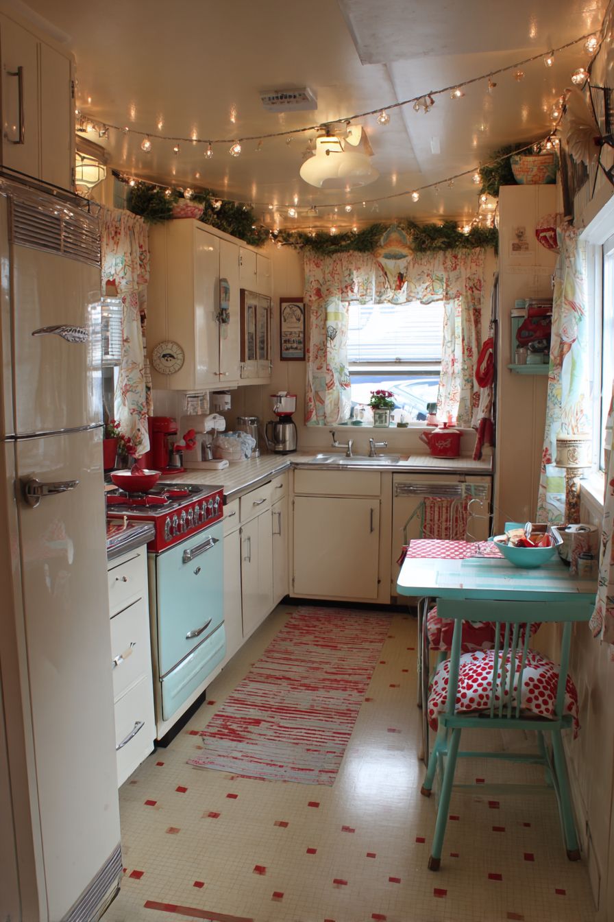 String Lights in Kitchen