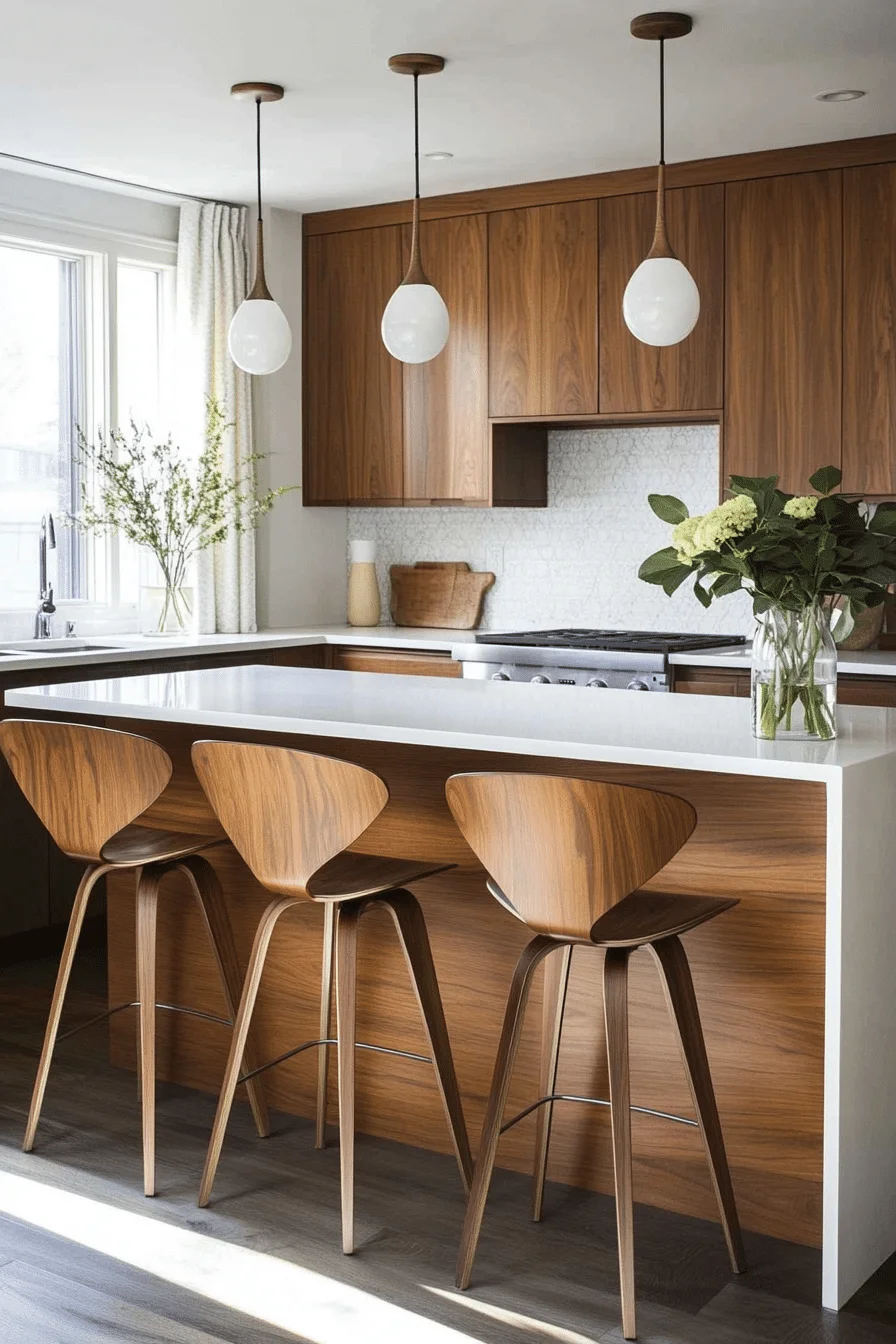 Warm Woodsy Charm Mid Century Modern Kitchen
