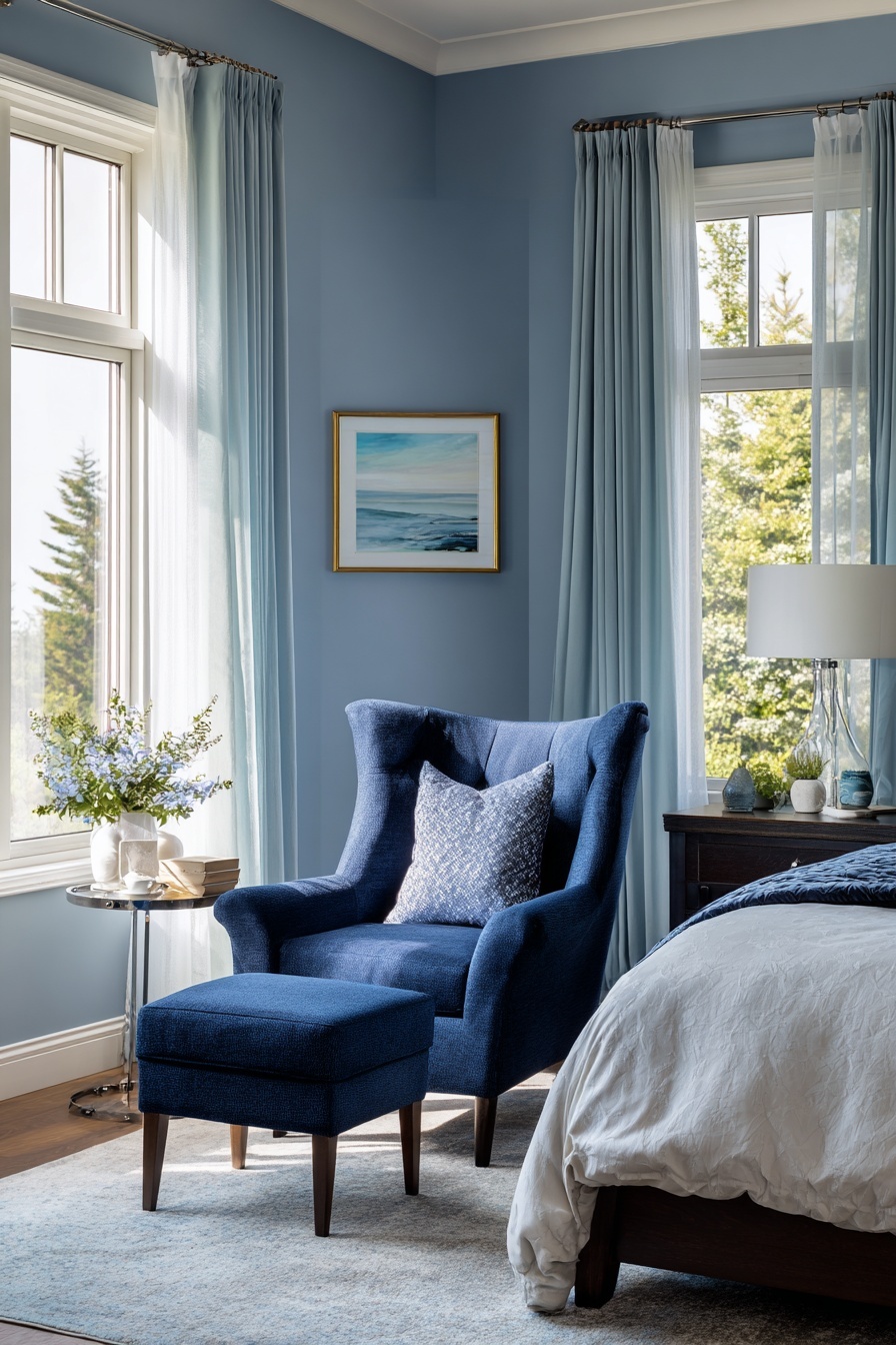Calming Blues Bedroom