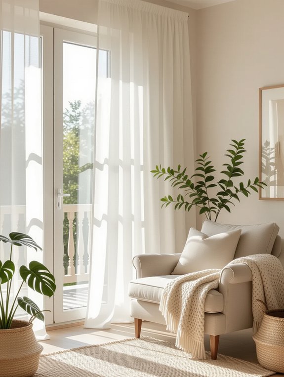 sheer curtains for elegance