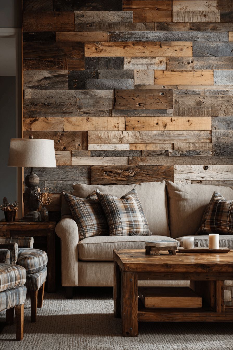 Accent Walls Featuring Salvaged Wood