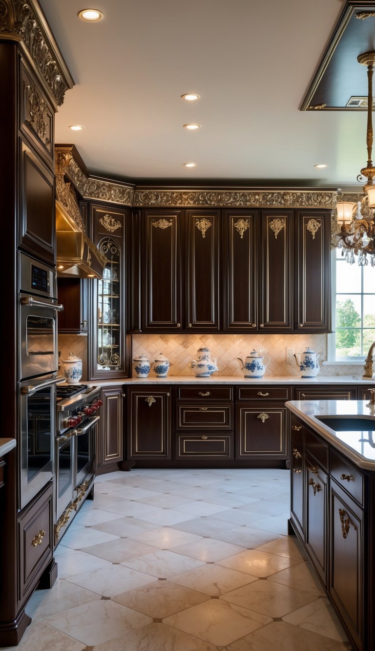 luxury kitchen with vintage vibes