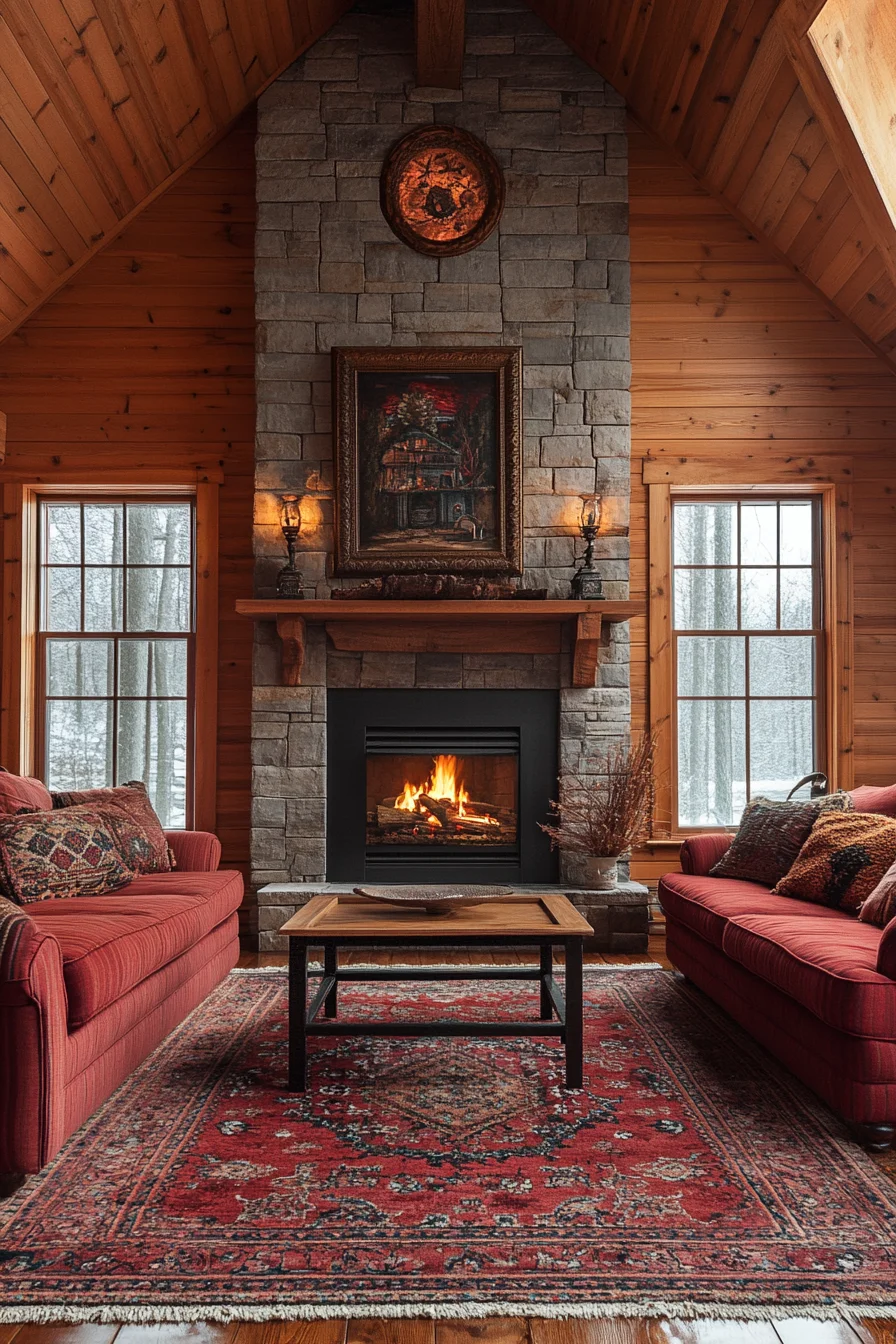 Luxurious Rustic Cabin Interior