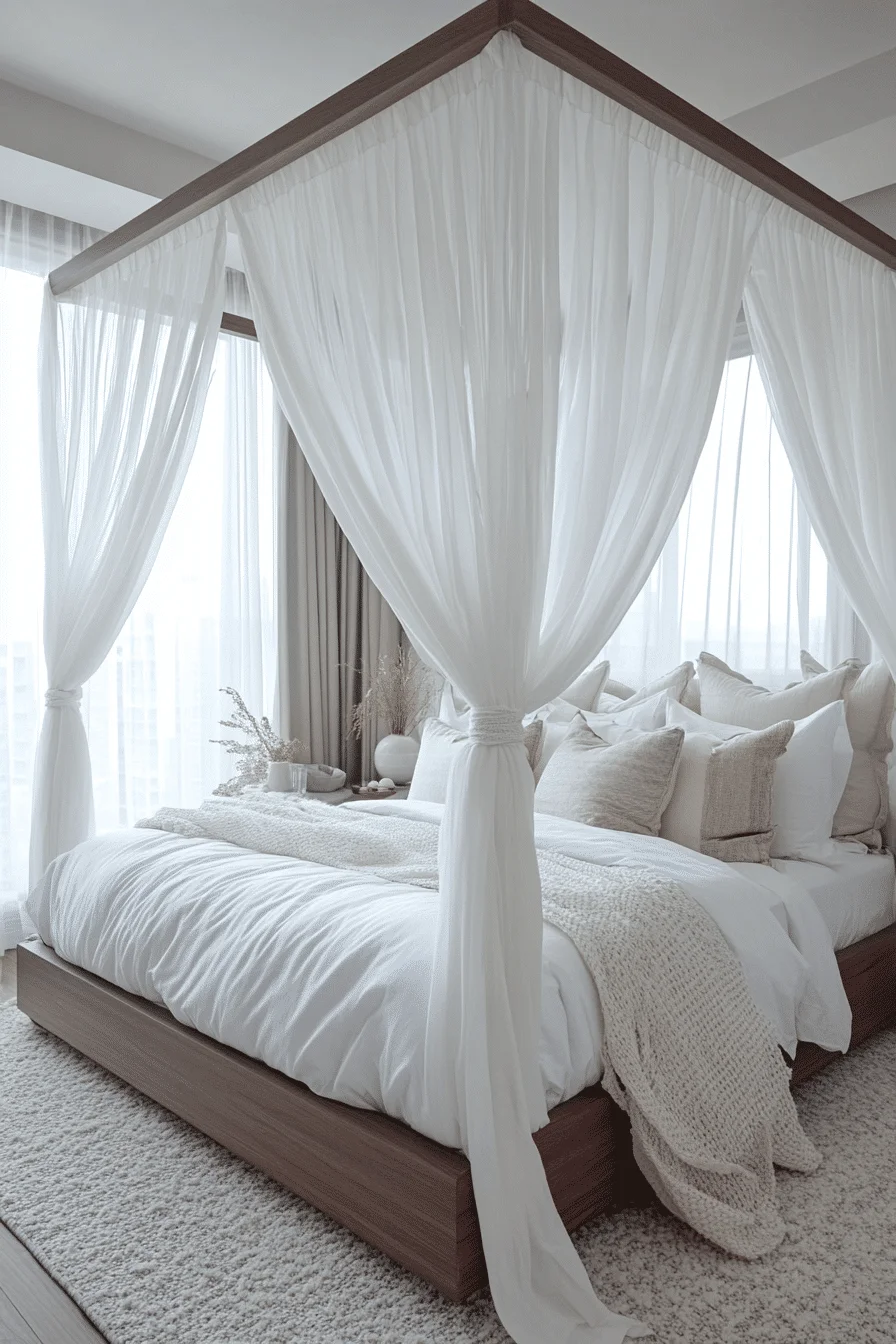 Modern Minimalist Canopy Bed Design