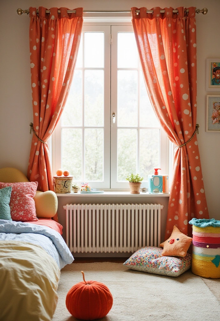 Playful Window Treatments for Kids Room